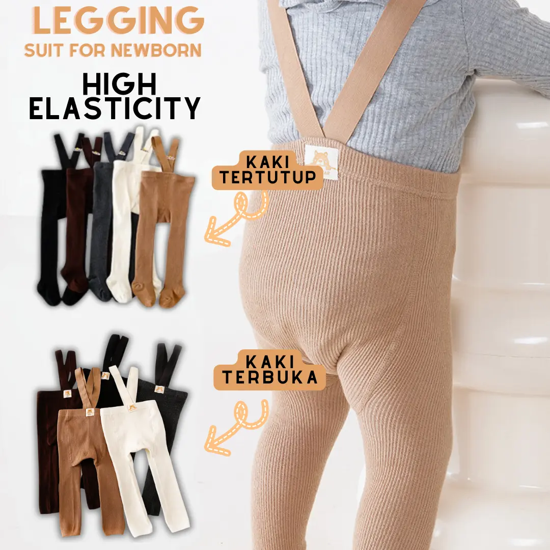 Celana Legging Bahan Rajut Lembut Kaki Tertutup dan Kaki Terbuka Untuk Anak Bayi Baru Lahir 0-1 Tahun