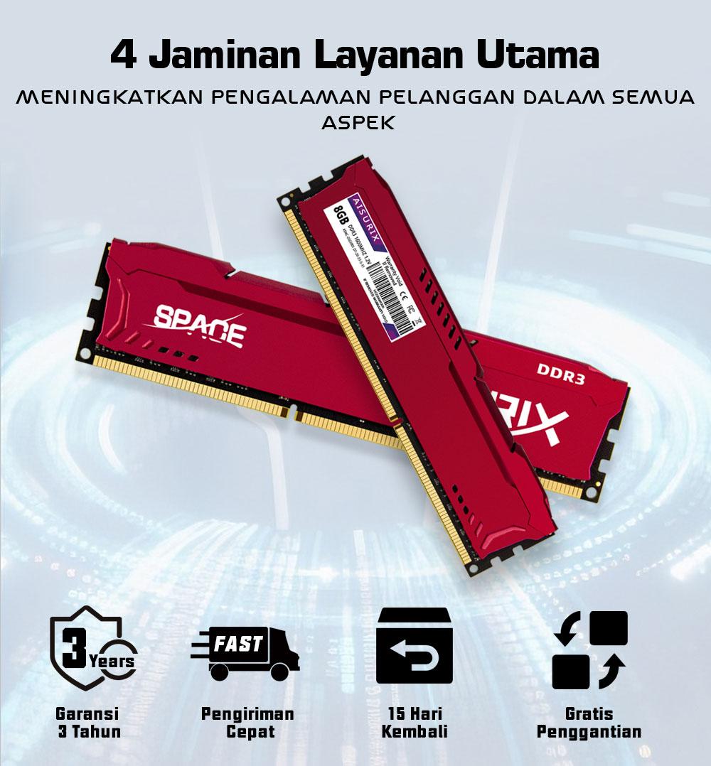 AISURIX DDR3 8GB 16GB RAM 1600Mhz 2666Mhz DDR4 3200Mhz Desktop Memory