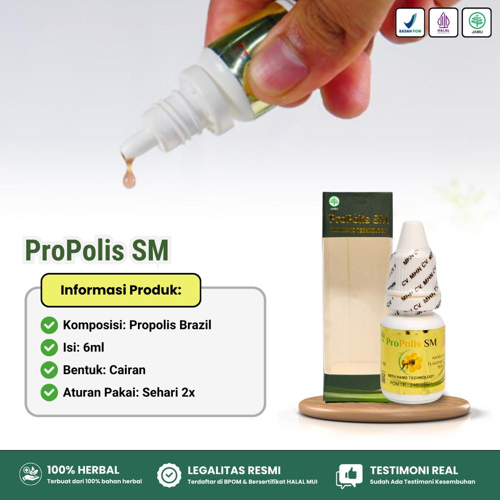 Propolis SM - Obat Nyeri Testis Buah Zakar Bengkak Hidrokel Varikokel, 6ml/Botol