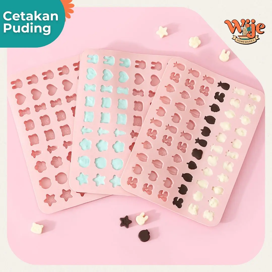 Cetakan Silikon Cokelat Pudding Jelly Karakter Buah Hewan Multifungsi