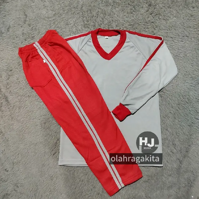 setelan baju olahraga anak sekolah SD tangan panjang 1 6
