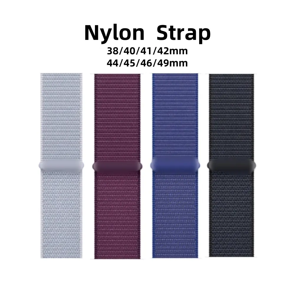 Nylon Strap Tali Jam Tangan Pintar / Smart Watch bahan Elastic Nylon model sporty ukuran 38mm 42mm 44mm 45mm 46mm 49mm