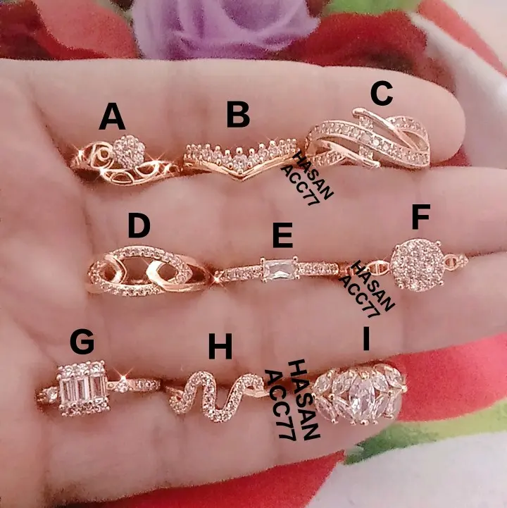 cincin perhiasan emas wanita dewasa model terbaru unik dan elegan/Titanium/anti karat dan luntur