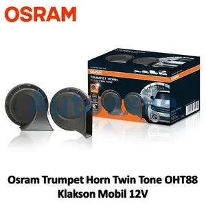 Osram Trumpet Horn OHT88 Twin Tone 12V Klakson Keong Dual Stereo Hitam Motor Mobil
