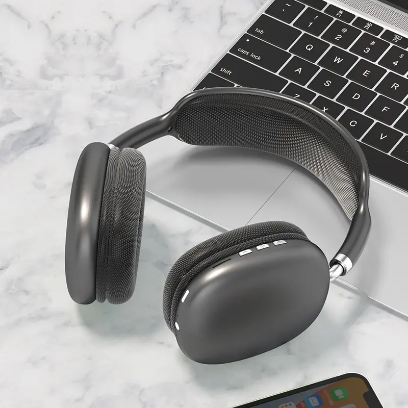 Tai nghe Bluetooth, P9 Pro Max, Loại âm thanh nổi, có giao diện Type-C, đi kèm với hộp đựng bảo vệ, tai nghe không dây 3
