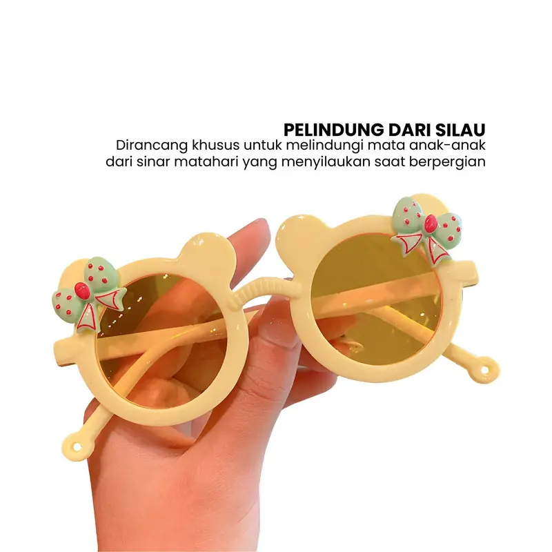 [COD] GD C1129 Sunglasses Kids Kacamata Anak Imut Motif Mouse Pita 7