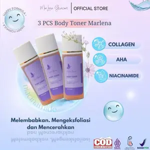 Marlena Skincare Body Toner Marlena Ungu 100ml Dengan Kolagen & Kapas Selection Siap Pakai Untuk Kelembapan Dan Kesehatan Kulit