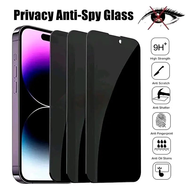 For Iphone 13/ 13 Pro/ 13 Pro Max Tempered Glass Privasi/ Iphone 13 Anti Spy Anti privacy Layar Hitam/ Anti gores pelindung Layar