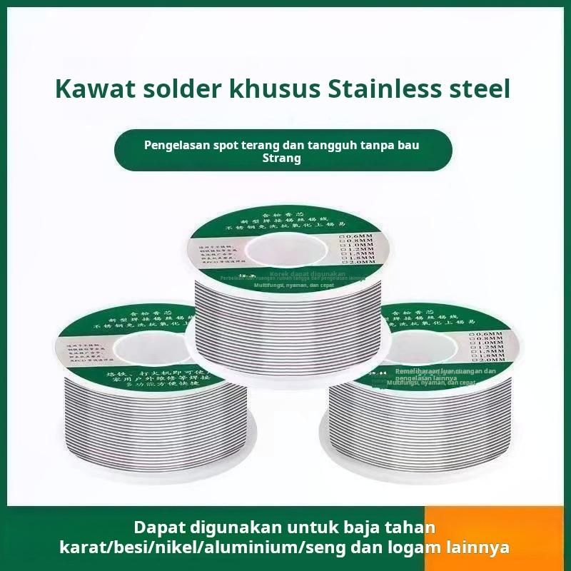 Kawat solder baja tahan karat, kawat solder perbaikan, kawat solder rumah tangga, tembaga, besi, nikel, seng, baterai, solder besi, korek api, jenis kawat solder baru.