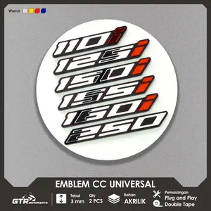 [COD] GTR Emblem CC Motor 110 110i 125 125i 150 150i 155 155i 160 160i 250 Universal Emblem Timbul Stiker
