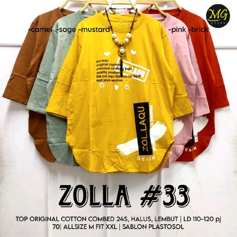 Kaos Zolla•Zollaqu•Zolla Top #33 • Kaos atasan wanita Jumbo trendy 5