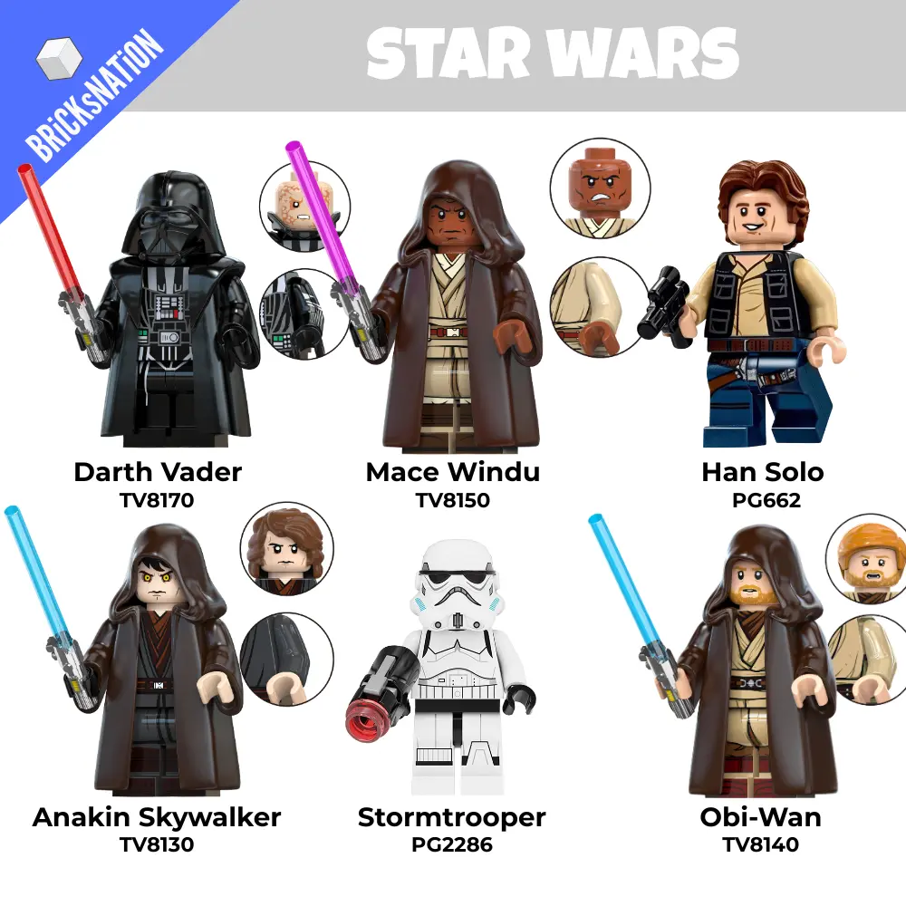 [BricksNation] Mainan Action Figur Minifigur Star Wars Darth Vader Stormtrooper Mainan Karakter Lucu Minifigure Toy Character