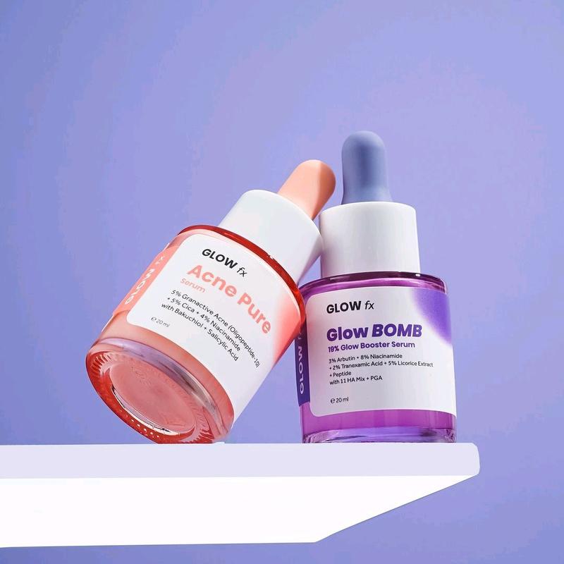 Paket Bundling Promo Glow FX Acne Pure Serum | Glow FX Glow Bomb Serum ...
