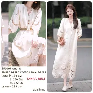 BELIEVE-NEW SHETTY MAXI DRESS KATUN IMPORT LD 110,116,122 E-55000/MAXI DRESS KEKINIAN VIRAL