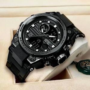 นาฬิกาปลุกเรืองแสง มัลติฟังก์ชั่น หน้าปัดขนาดใหญ่ นาฬิกาผู้ชายแฟชั่น เหมาะสำหรับนักเรียนมัธยมต้นและเยาวชน นาฬิกาอิเล็กทรอนิกส์กีฬาและสันทนาการ