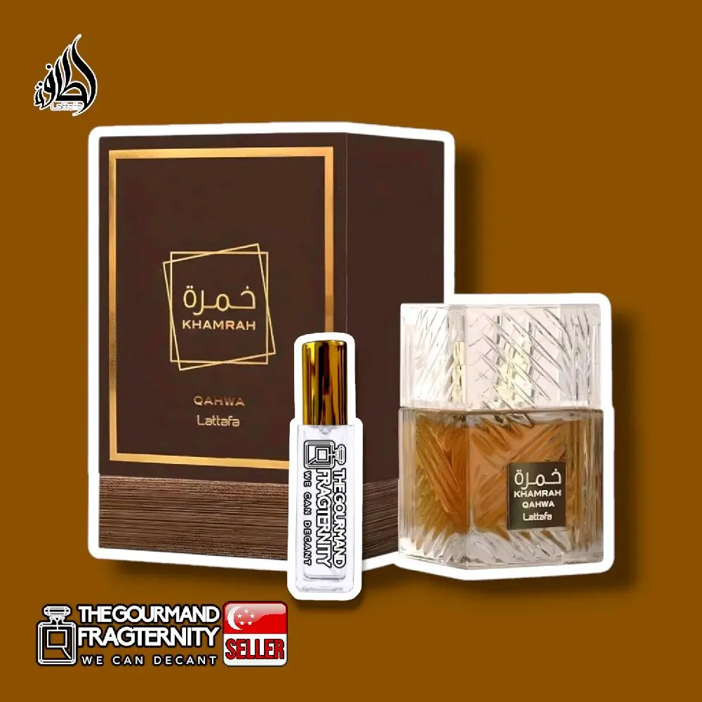 LATTAFA Khamrah Qahwa Eau de Parfum 100ml, Extra 10ml Decant for Travel/Work!