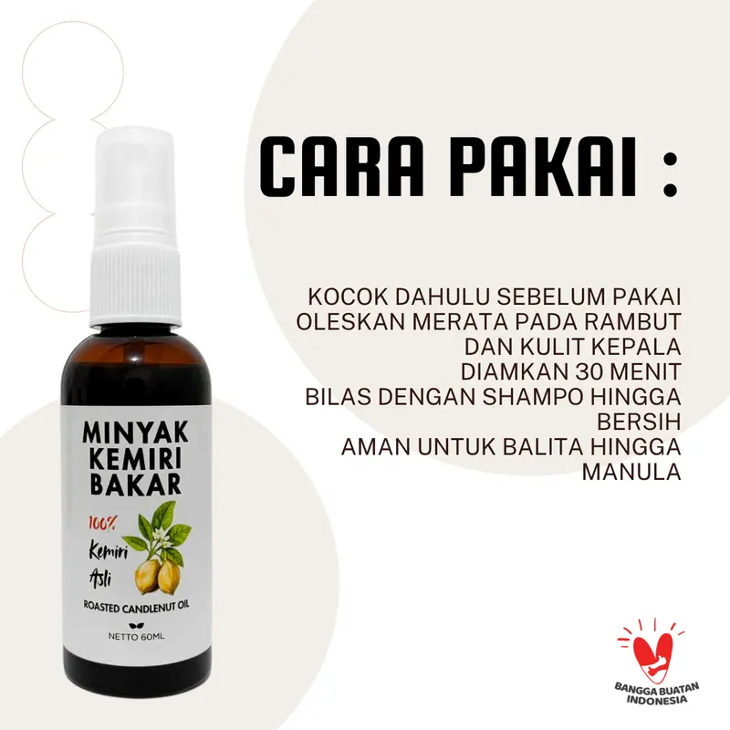 Minyak Kemiri Bakar untuk Perawatan Rambut dan Kulit Kering - 100% Pure Candlenut Oil - Skin and Haircare Serum 3