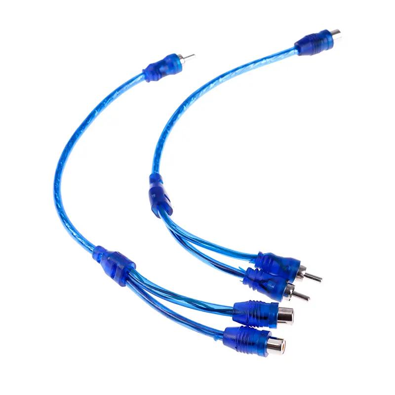 1pc rca nữ đến bộ stereo phân chia nam bộ chuyển đổi âm thanh y đầu nối dây cáp