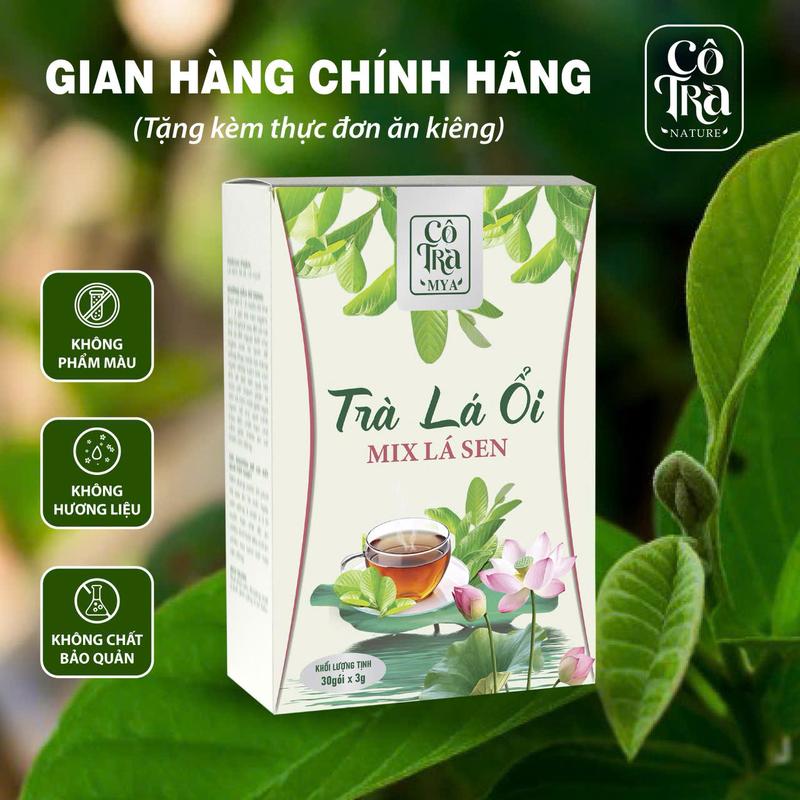 TRÀ LÁ ỔI MIX LÁ SEN G.C MYA 1 HỘP 30 GÓI Phiên Bản Mới Bigsize Không Đường không dắng không chát dễ uống thanh nhiệt