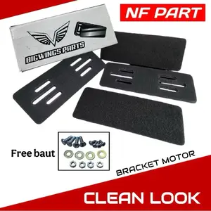 Dudukan plat nomor motor clean look universal plat nomor Nopol set 2PCS plate tempel dudukan plat universal cocok semua motor