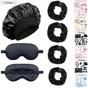 Set de cuidado del cabello para rizar sin calor, disponible en varios colores, incluye rizador sin calor, funda de almohada de satén, gorro para dormir, antifaz y masajeador de cuero cabelludo