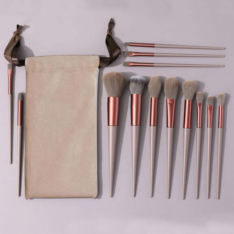 Product Introduction of Bộ cọ trang điểm có túi, 13 miếng, kem che khuyết điểm, phấn mắt, R9N0 26