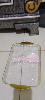 Product Review of SINDA Nampan Plastik Transparan dengan Handle Gold – Wadah Elegan untuk Rumah dan Makanan  F003 - F015 Bulat, Kitchenware from n**l 0