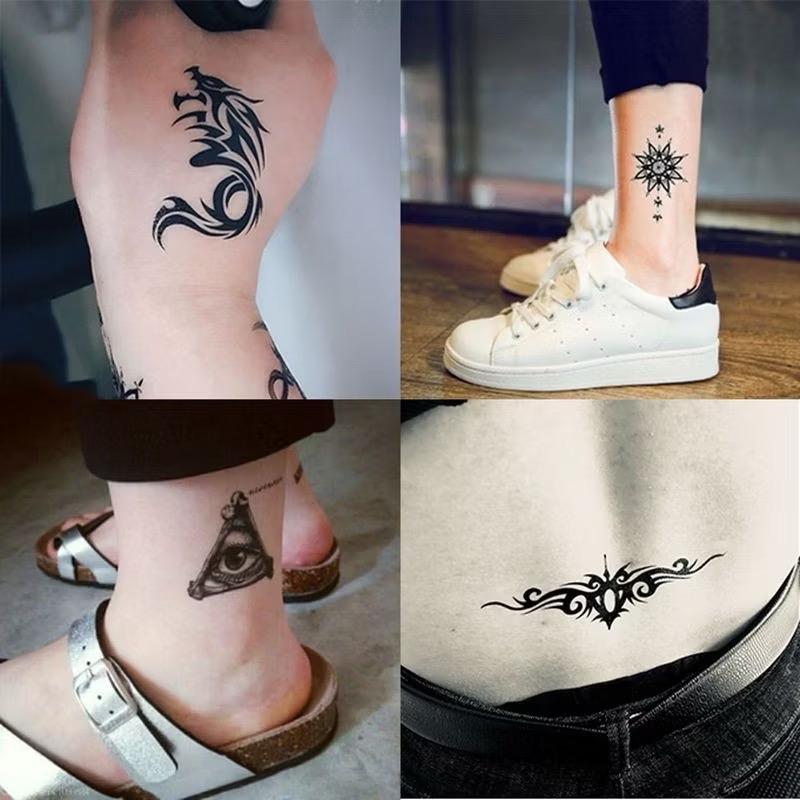 Tatto Temporer motif kecil, Tato temporary Stiker Tato Halal Naga Tengkorak iluminati kalajengking isi 2 pac random (BISA COD) Tubuh Bunga 6