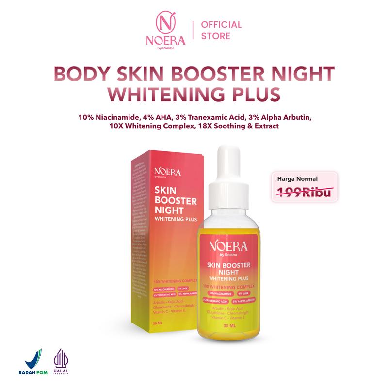 Noera Paket Day & Night Whitening Booster | 5% ALPHA ARBUTIN Luxurious Whitening Booster Body Serum Essence, Body Skin Booster Daily & Night l Free Handcream Acid Extract 4
