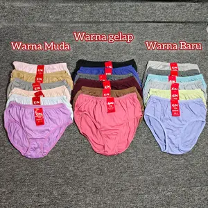12Pcs CD Golden Nick Celana Dalam GN Wanita Bahan Katun Lembut