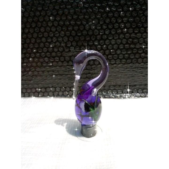 Hiasan Pajangan Souvenir Prakarya Kaca Bentuk Ornamen Bangau 5