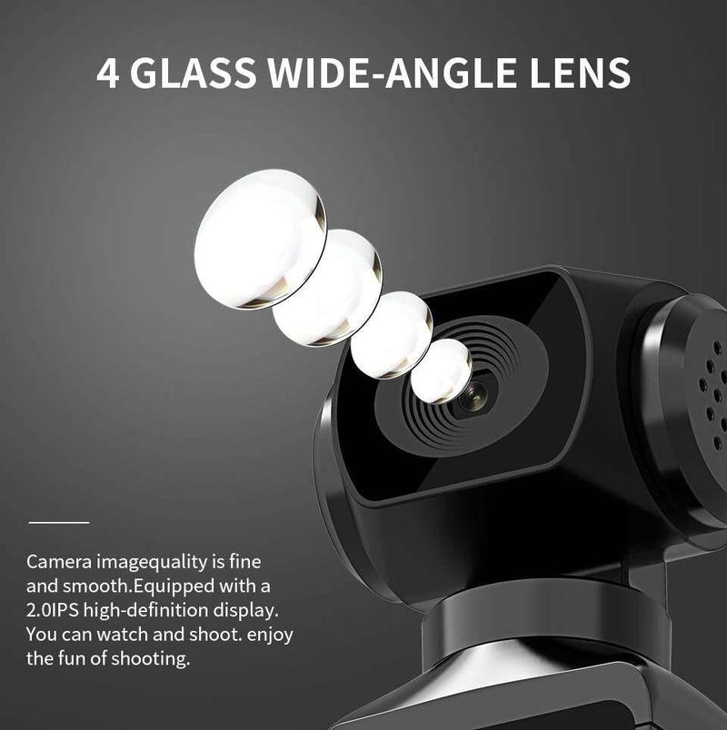 Product Introduction of 4K HD Pocket Action Camera 270° Rotatable Wifi Mini Sports Camera with Waterproof Case for Helmet Travel Bicycle Driver Recorder 48