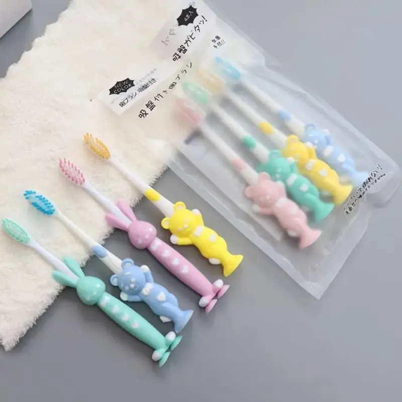 4PCS Sikat Gigi Anak Karakter Lucu - Multiwarna Laki-Laki & Perempuan