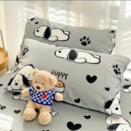 Gối ngủ (vỏ gối kèm ruột) cotton poly 45x65cm, ruột bông hạt cao cấp