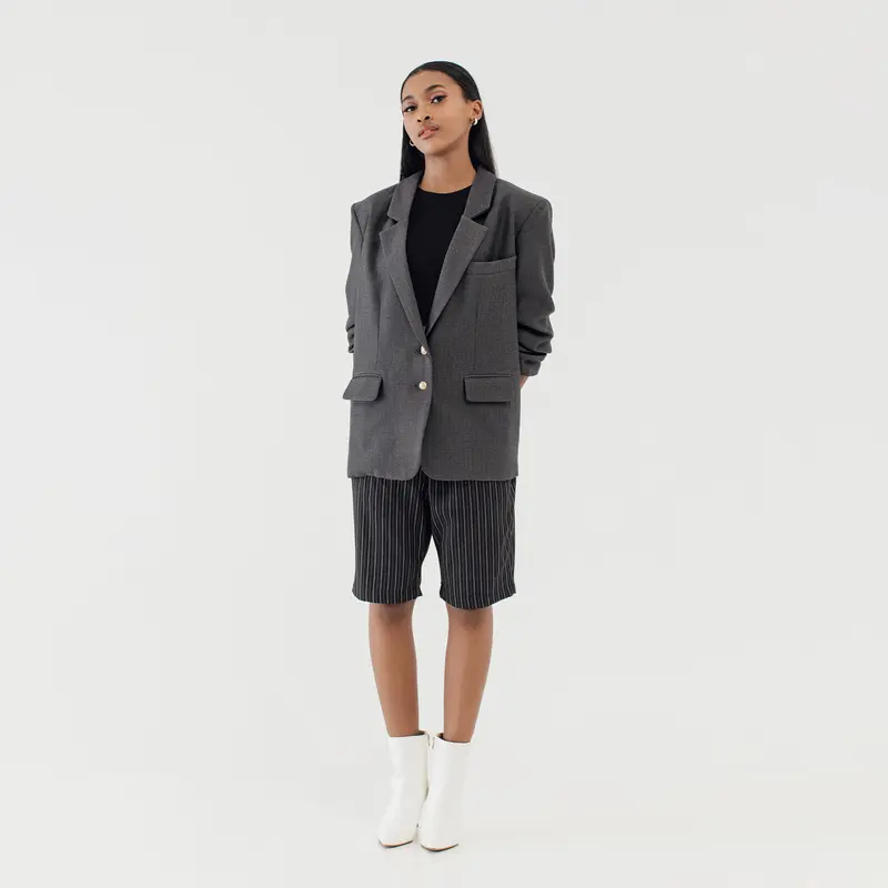 BLZR.ID BLAZER WANITA OVERSIZED WATSON GREY 1