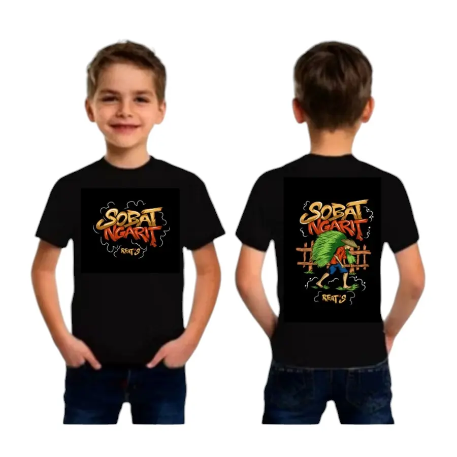 Kaos sobat ngari anak-anak bahan combet 24s