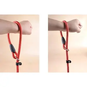 Leash Lead Tali Tuntun Nylon 120Cm Simpul Collar Kalung Adjustable Anjing Dog Puppy Kucing Cat Kitten Color Warna Warni Terlaris