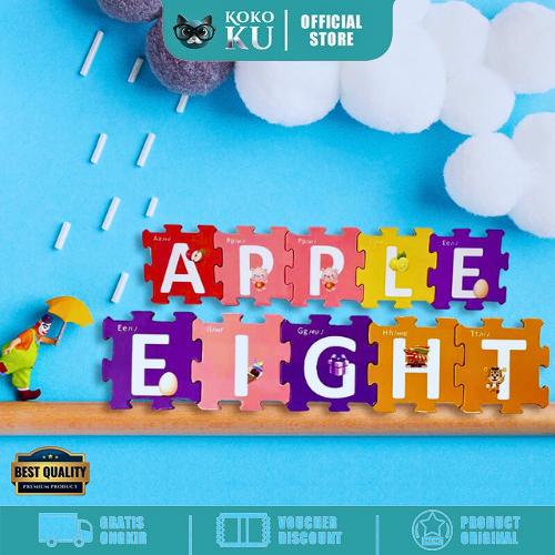 Kartu Puzzle Edukasi Anak Belajar Alfabet Bahasa Edukatif Mainan Anak Latihan Huruf Angka Hadiah Kado Ulang Tahun Toys 2