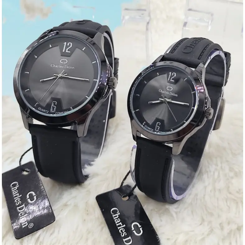 NEW JAM TANGAN COUPLE CHARLES DELLON TALI KARET TERMURAH NEW JAM TANGAN COUPLE CHARLES DELLON TALI KARET TERMURAH