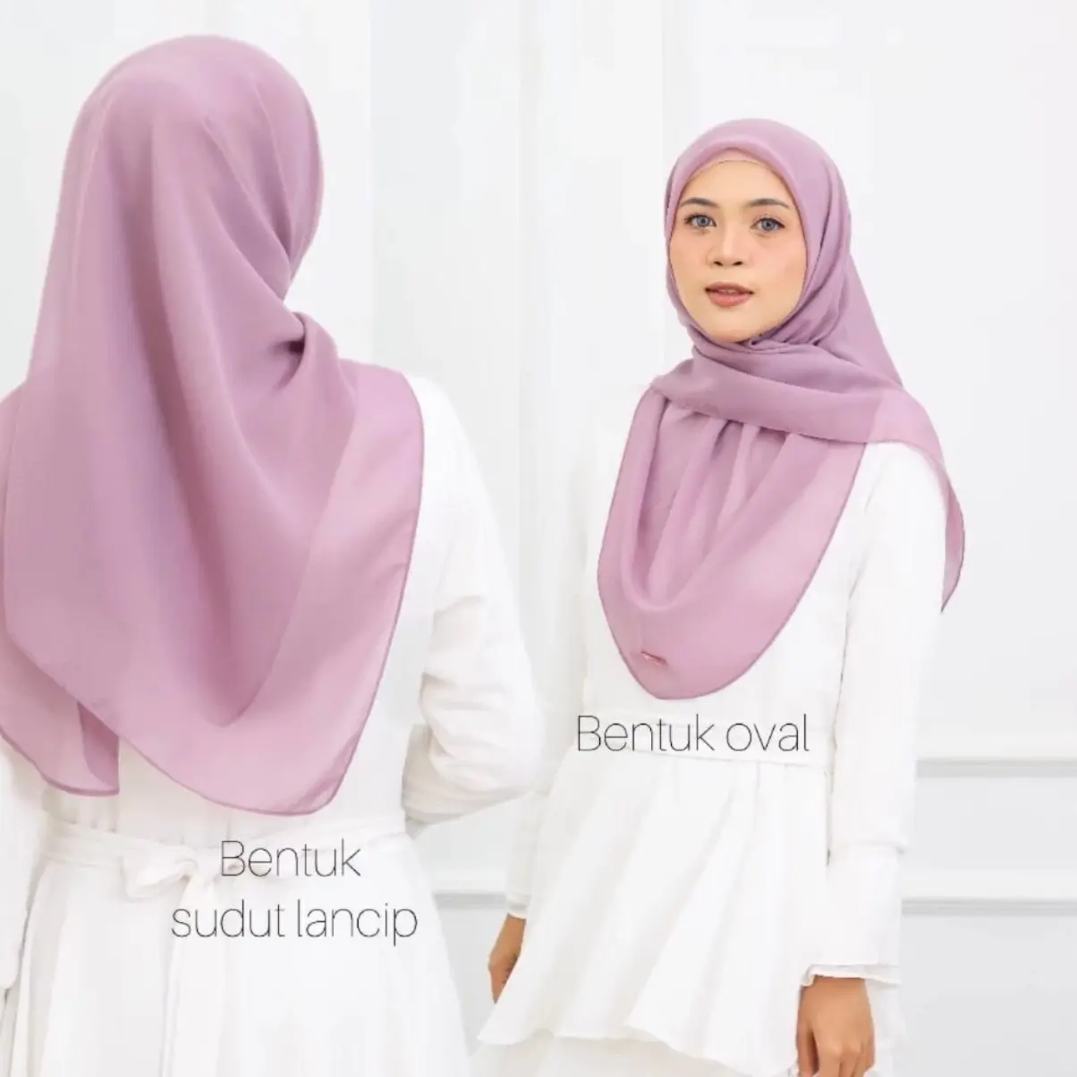 Hijab Segi 4 Plain Square 2 Oval by Mayka
