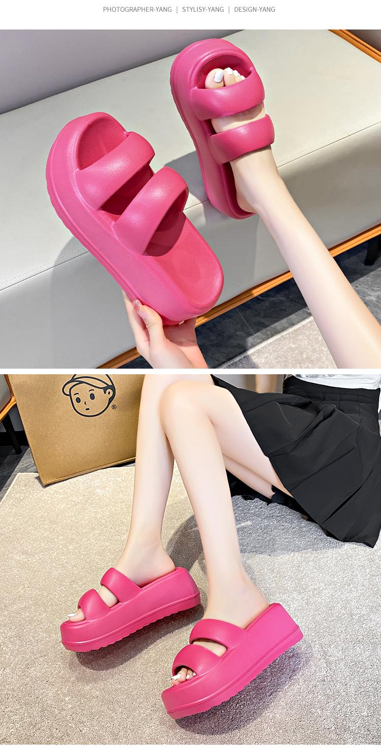 Product Introduction of Dép Cao Gót, Đế Dày, Màu Pastel Dành Cho Nữ, Dép Lê Mùa Hè, Không Trơn Trượt, Có Thể Đeo Ngoài Trời, Phong Cách Mới, 0000 14