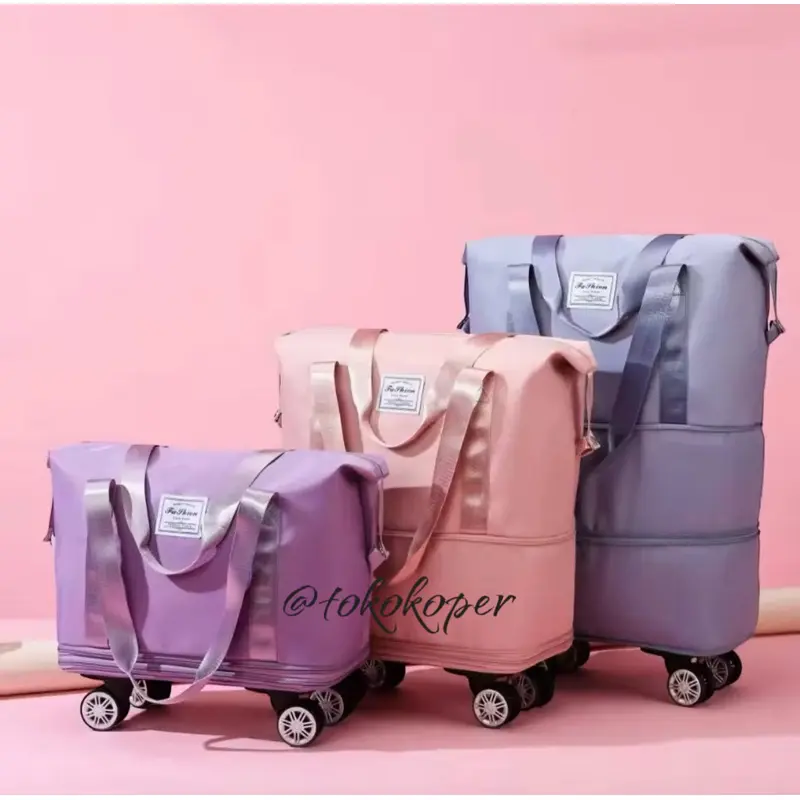 Tas Travel Roda JUMBO Size 3-in-1 bisa diperbesar bisa dilipat murah bagus berkualitas tahan air 0