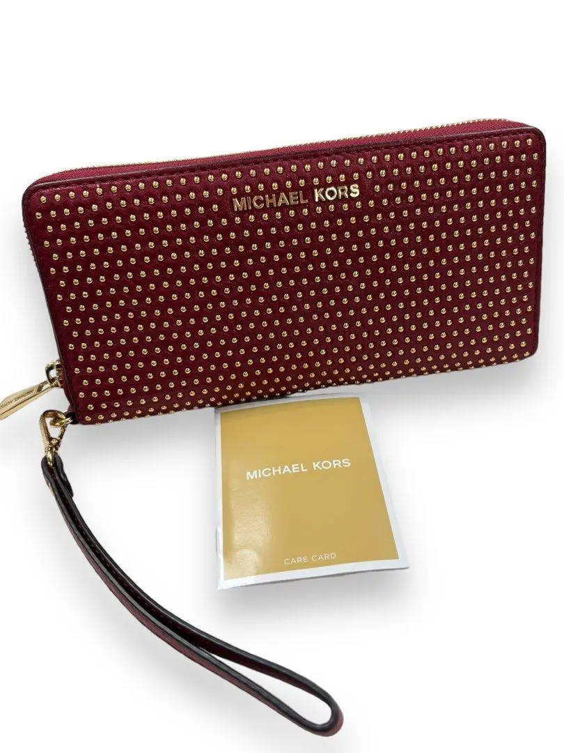 (Preloved) Unused Michael Kors Long Zipper Red Wallet
