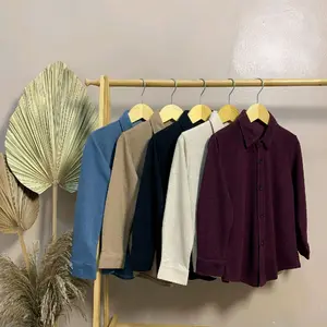 BUBUFKIDS | Kemeja Anak SLIMFITT | Bahan Lacos Pique | Tangan Panjang | Fashion Anak Laki-Laki 1-6 Tahun | Anti Kusut