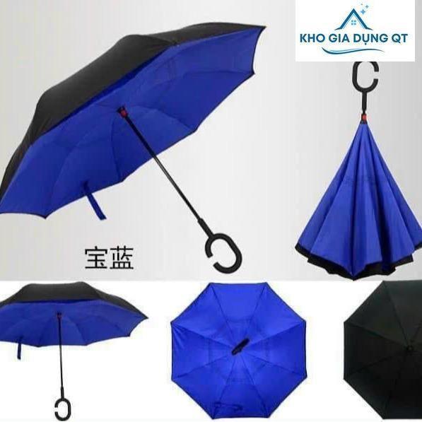Ô Che Mưa Nắng Gấp Ngược Đi Ô Tô Thiết Kế 2 Lớp Vải Cán Chữ C Tiện Lợi Chống UV Chống Thấm Tốt