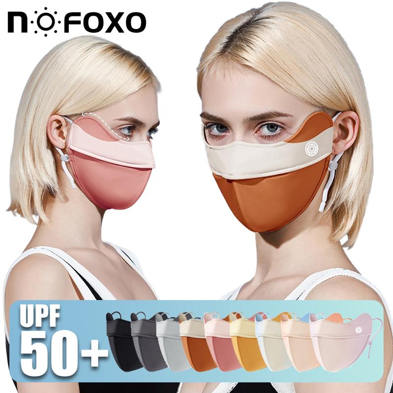 Mặt Nạ Chống Nắng Lụa Lạnh Thời Trang Mùa Hè, NOFOXO, UPF50 +, Thích Hợp Cho Các Môn Thể Thao Ngoài Trời, Chống Tia UV, Bảo Vệ Góc Mắt, Che Mặt