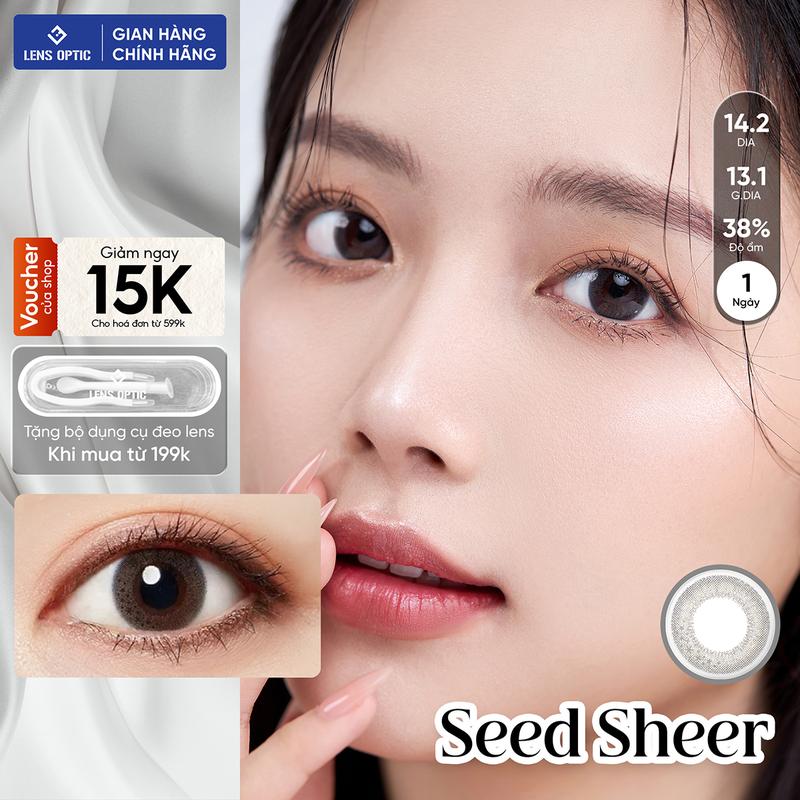  Kính áp tròng SEED 1 ngày màu SHEER MAKE lens SEED Eye coffret 1 day UV- Lens Optic 