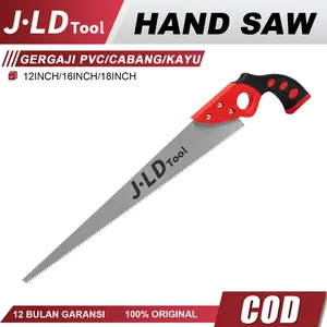 J.LD Gergaji Potong Kayu Super Tajam Hand Saw 12 Inch untuk Kayu, Plastik, dan Laminasi