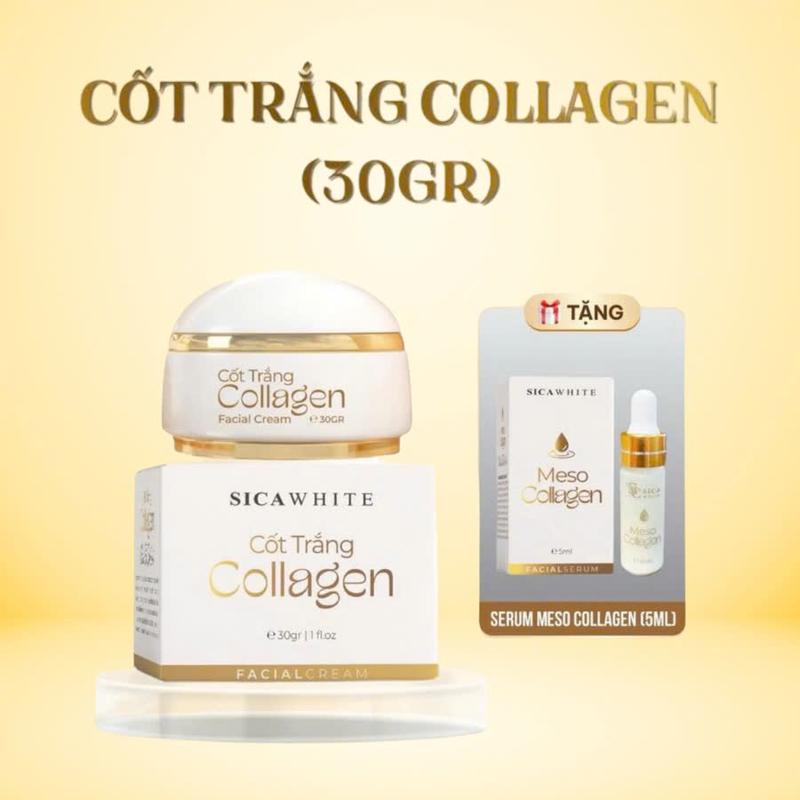 Kem Cốt Trắng Collagen Hỗ Trợ Dưỡng Trắng Da - Tăng Sinh Collagen Cho Da