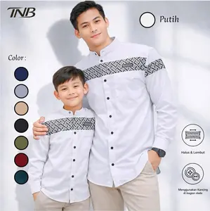 TNB - Kemeja Koko Couple Ayah & Anak Premium Terbaru 2026 Lengan Panjang - Motif Batik Kobata Style - Katun Vito Signature - Gratis Ongkir & COD
